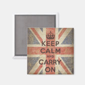 Keep Calm and Carry Onとイギリス国旗 マグネット (正面/裏面)