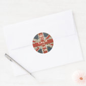 Keep Calm and Carry Onとイギリス国旗 ラウンドシール (封筒)