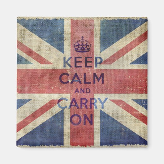 Keep Calm and Carry Onとイギリス国旗 |磁石 マグネット (正面)