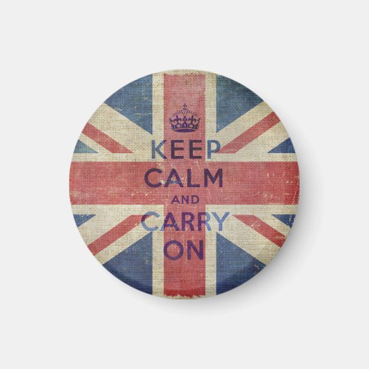 Keep Calm and Carry Onとイギリス国旗 |磁石 マグネット (正面)