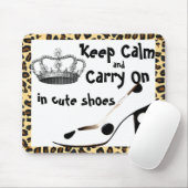 Keep Calm and Carry Onのかわいい靴 マウスパッド (マウス)