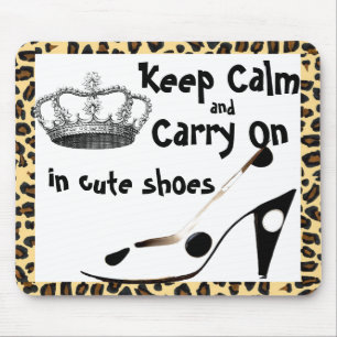Keep Calm and Carry Onのかわいい靴 マウスパッド