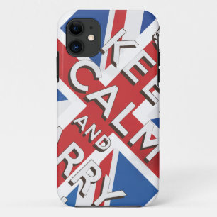 Keep Calm and Carry Onのイギリスの旗 iPhone 11 ケース