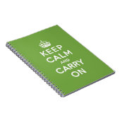 Keep Calm and Carry Onのエメラルドグリーン ノートブック (右側)