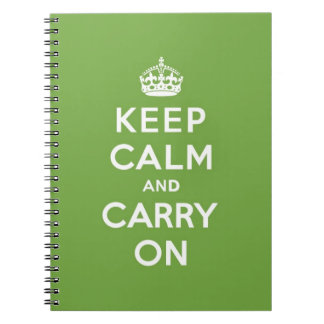 Keep Calm and Carry Onのエメラルドグリーン ノートブック