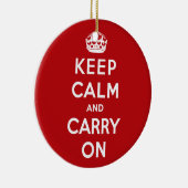 Keep Calm and Carry Onのオーナメント セラミックオーナメント (右)