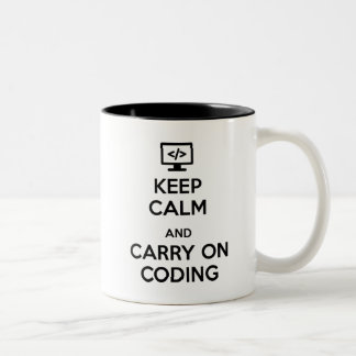 Keep Calm and Carry Onのコーディング ツートーンマグカップ