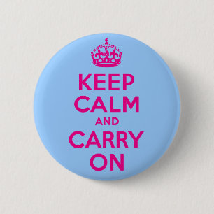 Keep Calm and Carry Onのショッキングピンク。 最も最高のな価格! 缶バッジ