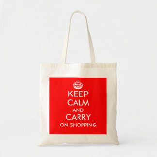 KEEP CALM AND CARRY ONのショッピングのトートバック トートバッグ