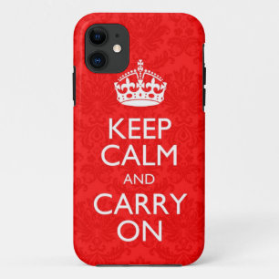 Keep Calm and Carry Onのダマスク織のiPhone 5つの場合カバー iPhone 11 ケース