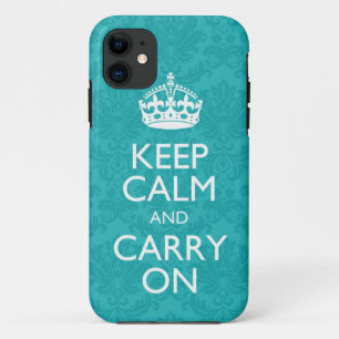 Keep Calm and Carry Onのダマスク織のiPhone 5つの場合カバー iPhone 11 ケース