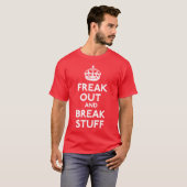 Keep Calm and Carry Onのパロディのワイシャツ Tシャツ (正面フル)