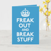 Keep Calm and Carry Onのパロディカード カード (黄色い花)