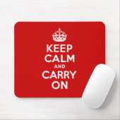 Keep Calm and Carry Onのマウスパッド マウスパッド (マウス)