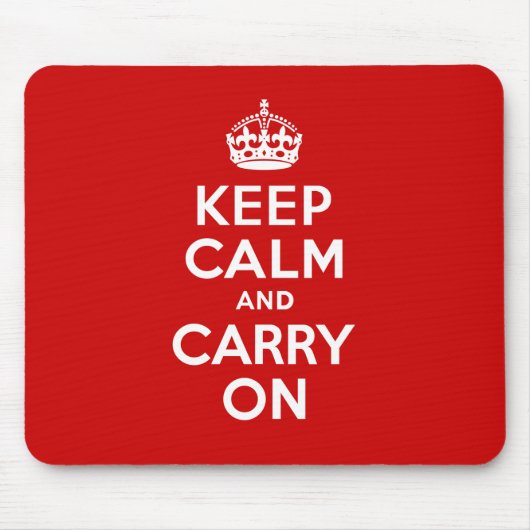 Keep Calm and Carry Onのマウスパッド マウスパッド (正面)