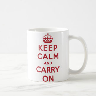 Keep Calm and Carry Onのマグ コーヒーマグカップ