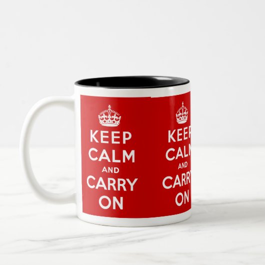 Keep Calm and Carry Onのマグ ツートーンマグカップ (左)