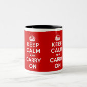 Keep Calm and Carry Onのマグ ツートーンマグカップ (中央)