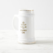 Keep Calm and Carry Onのマグ ビールジョッキ (正面左)