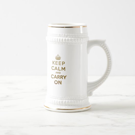 Keep Calm and Carry Onのマグ ビールジョッキ (右)