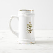 Keep Calm and Carry Onのマグ ビールジョッキ (左)