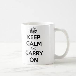 Keep Calm and Carry Onのマグ(白黒) コーヒーマグカップ