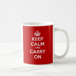 Keep Calm and Carry Onのマグ-赤 コーヒーマグカップ