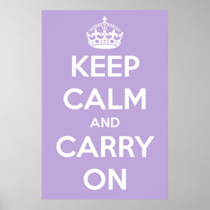 Keep Calm and Carry Onのラベンダーポスター ポスター
