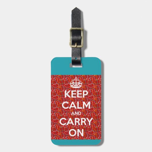 Keep Calm and Carry Onのレトロ ラゲッジタグ (正面縦)