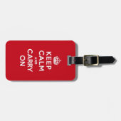 Keep Calm and Carry Onのロンドンの赤 ラゲッジタグ (正面横)