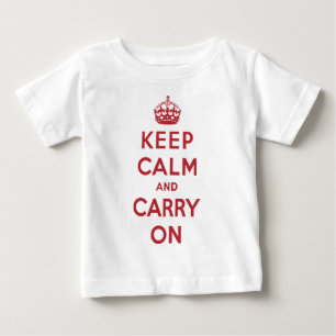 Keep Calm and Carry Onのワイシャツ ベビーTシャツ