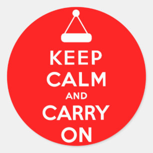 Keep Calm and Carry Onの休日 ラウンドシール