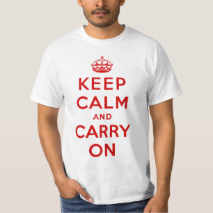 Keep Calm and Carry Onの価値Tシャツ Tシャツ