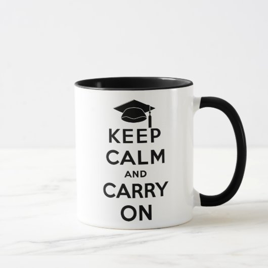 Keep Calm and Carry Onの卒業生 マグカップ (右)