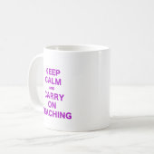 Keep Calm and Carry Onの教授 コーヒーマグカップ (正面左)