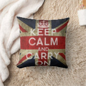 Keep Calm and Carry Onの枕 クッション (ブランケット)