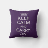 Keep Calm and Carry Onの枕 クッション (裏面)