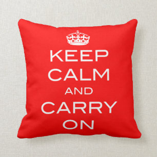 Keep Calm and Carry Onの枕-色 クッション