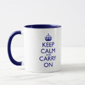 Keep Calm and Carry Onの濃紺の文字 マグカップ (左)