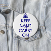 Keep Calm and Carry Onの濃紺の文字 缶バッジ (インサイチュ)