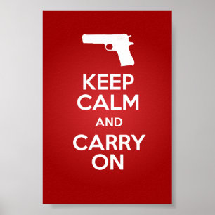 Keep Calm and Carry Onの火器1911A1ポスター ポスター