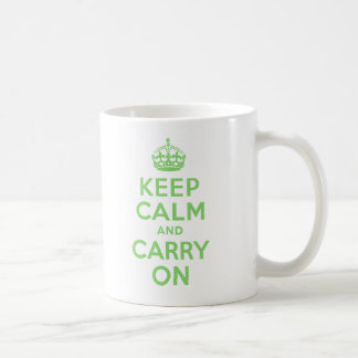 Keep Calm and Carry Onの緑の最も最高のな価格のカスタム コーヒーマグカップ