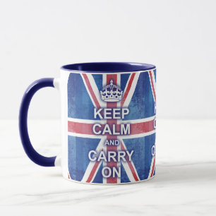 Keep Calm and Carry Onの英国国旗 マグカップ