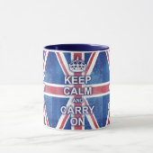 Keep Calm and Carry Onの英国国旗 マグカップ (中央)