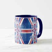 Keep Calm and Carry Onの英国国旗 マグカップ (正面右)