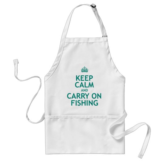 Keep Calm and Carry Onの魚釣り スタンダードエプロン (正面)