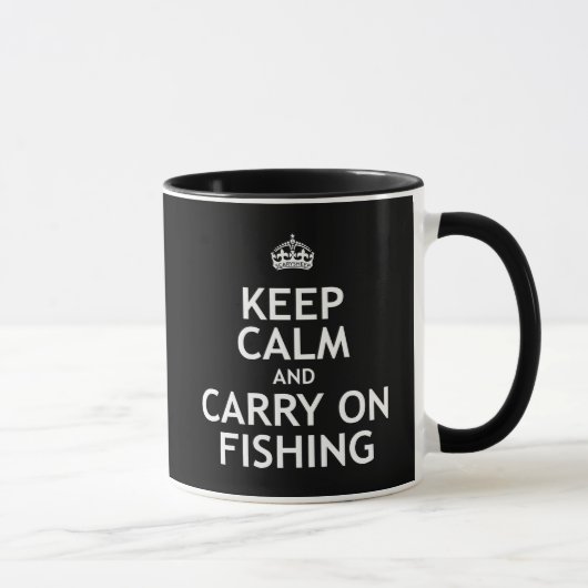 Keep Calm and Carry Onの魚釣り マグカップ (右)