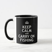 Keep Calm and Carry Onの魚釣り マグカップ (左)