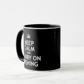 Keep Calm and Carry Onの魚釣り マグカップ (正面左)