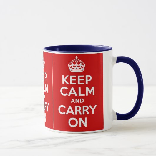 Keep Calm and Carry Onの~のヴィンテージの世界大戦2 マグカップ (右)